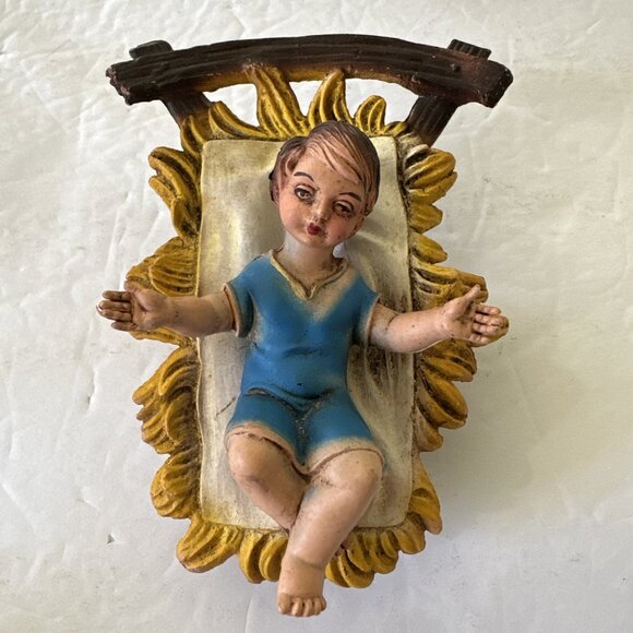 Vintage Fontanini Christmas Nativity Baby Jesus Christ Messiah 1983 Depose Italy - Picture 2 of 16